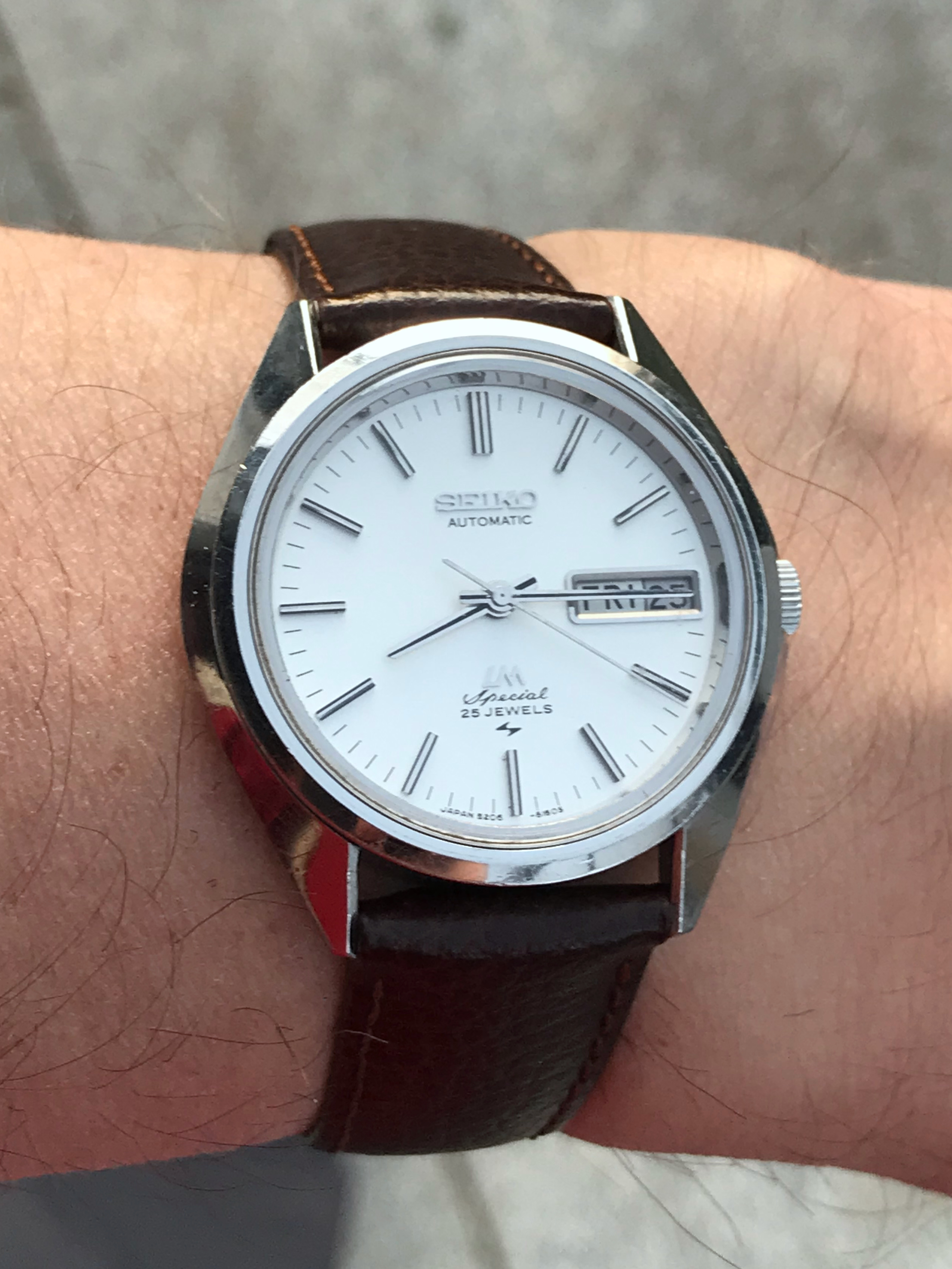 The watch I currently wear (Nov-2020): Seiko LordMatic 5206-6130 |  moebiusband